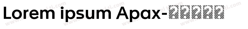 Lorem ipsum Apax字体转换